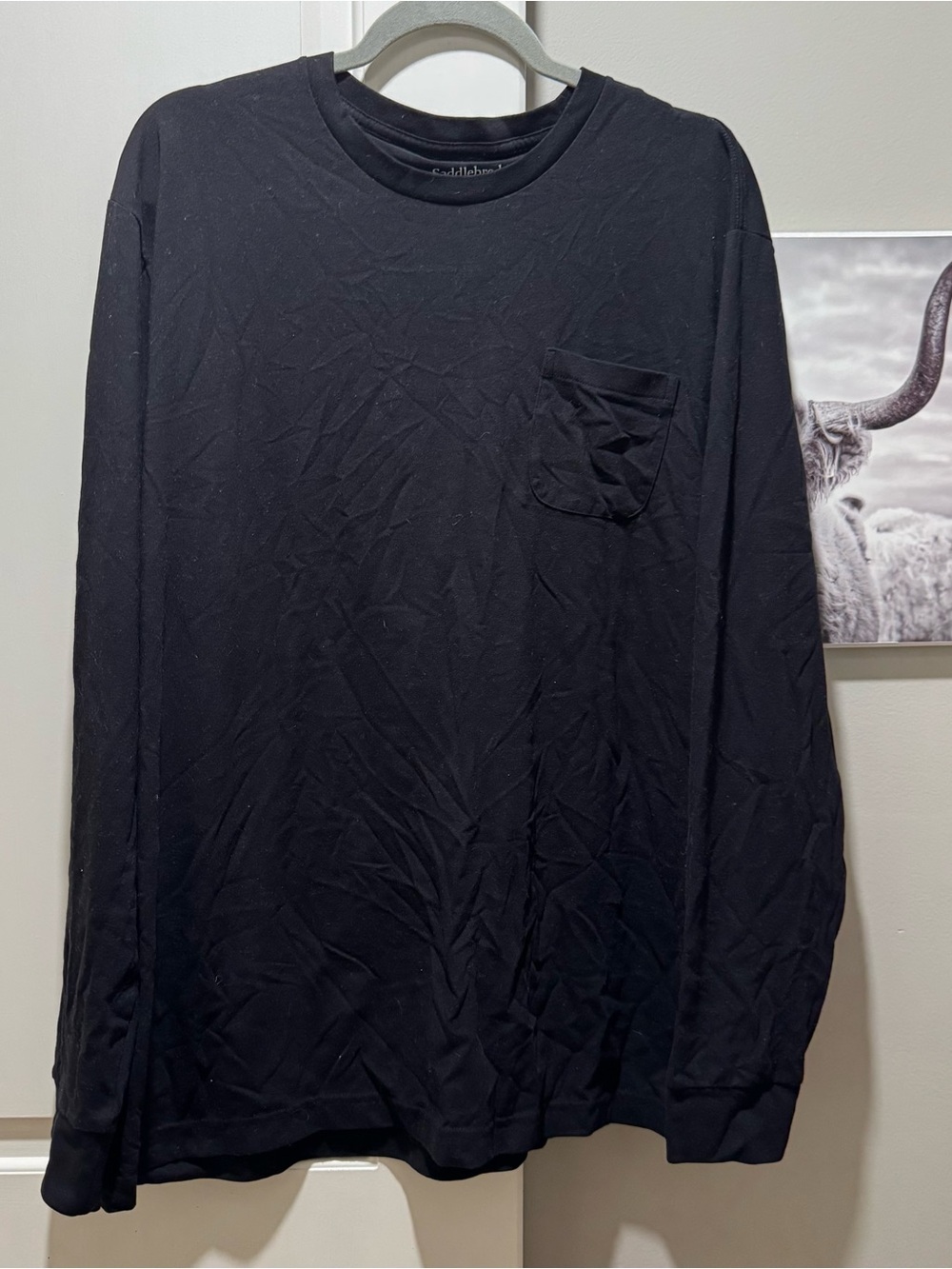Men’s saddlebred comfort flex long sleeve pocket tee